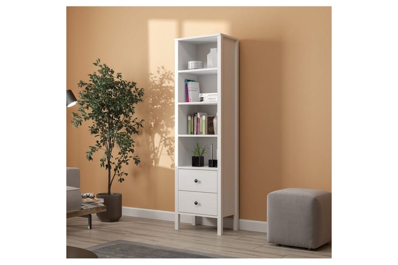 Elvan Bokhylle 50,2 cm - Natur/Hvit - Oppbevaring - Hyller - Bokhylle