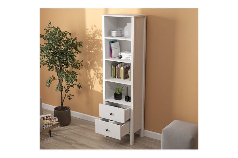 Elvan Bokhylle 50,2 cm - Natur/Hvit - Oppbevaring - Hyller - Bokhylle