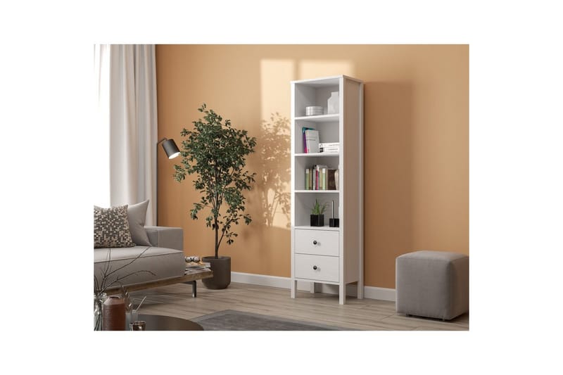 Elvan Bokhylle 50,2 cm - Natur/Hvit - Oppbevaring - Hyller - Bokhylle