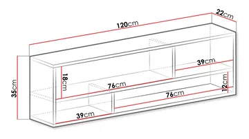 Elvaren Vegghylle 120 cm i Tre - Hvit|Beige - Oppbevaring - Hyller - Vegghylle