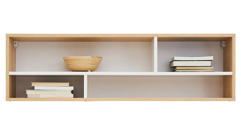 Elvaren Vegghylle 120 cm i Tre, Hvit|Beige