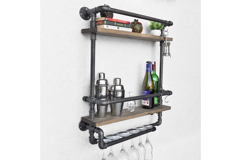 Evila Vegghylle Rør/Tre - Oppbevaring - Hyller - Vegghylle