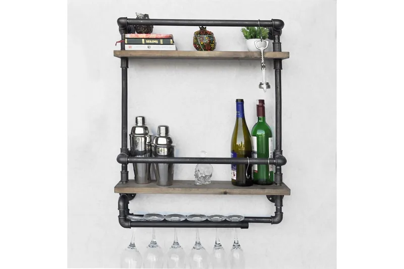 Evila Vegghylle Rør/Tre - Oppbevaring - Hyller - Vegghylle