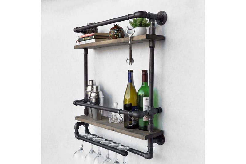 Evila Vegghylle Rør/Tre - Oppbevaring - Hyller - Vegghylle