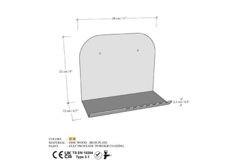Faeryn Vegghylle 28 cm - Gull - Oppbevaring - Hyller - Vegghylle