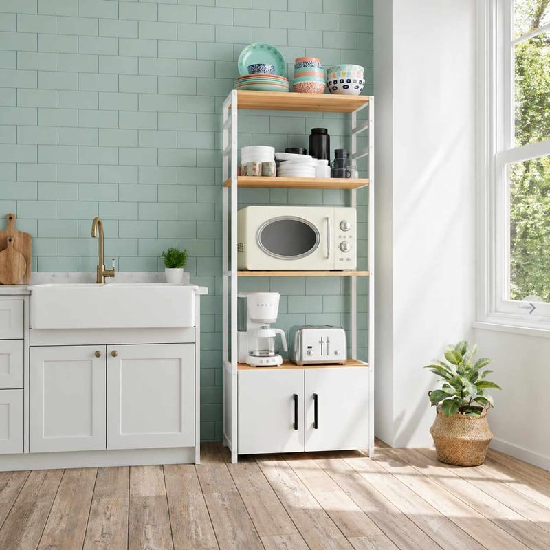 Flerbrukshylle Hanah Home Modu (56 x 138 x 30 cm) Atlantic Pine - Atlantic Pine - Oppbevaring - Hyller - Hylleplan & hyllekonsoll