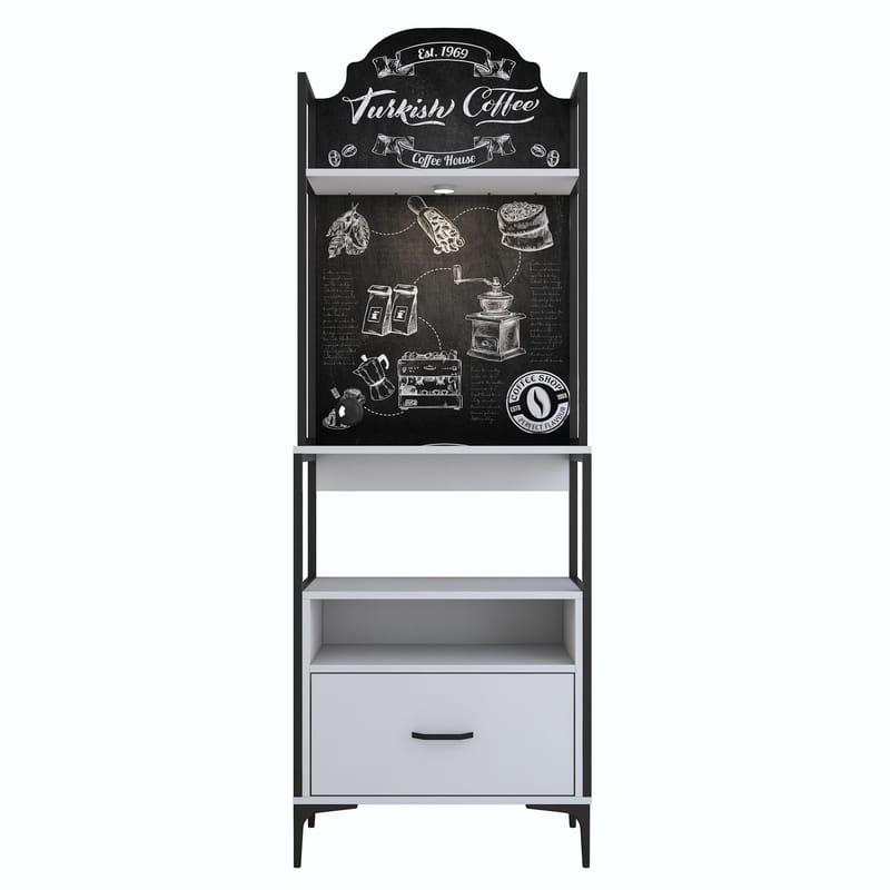 Flerbruksskap Wallxpert Gala Shelf (70 x 205 x 40 cm) Hvit - Hvit - Oppbevaring - Hyller - Hyllesystem