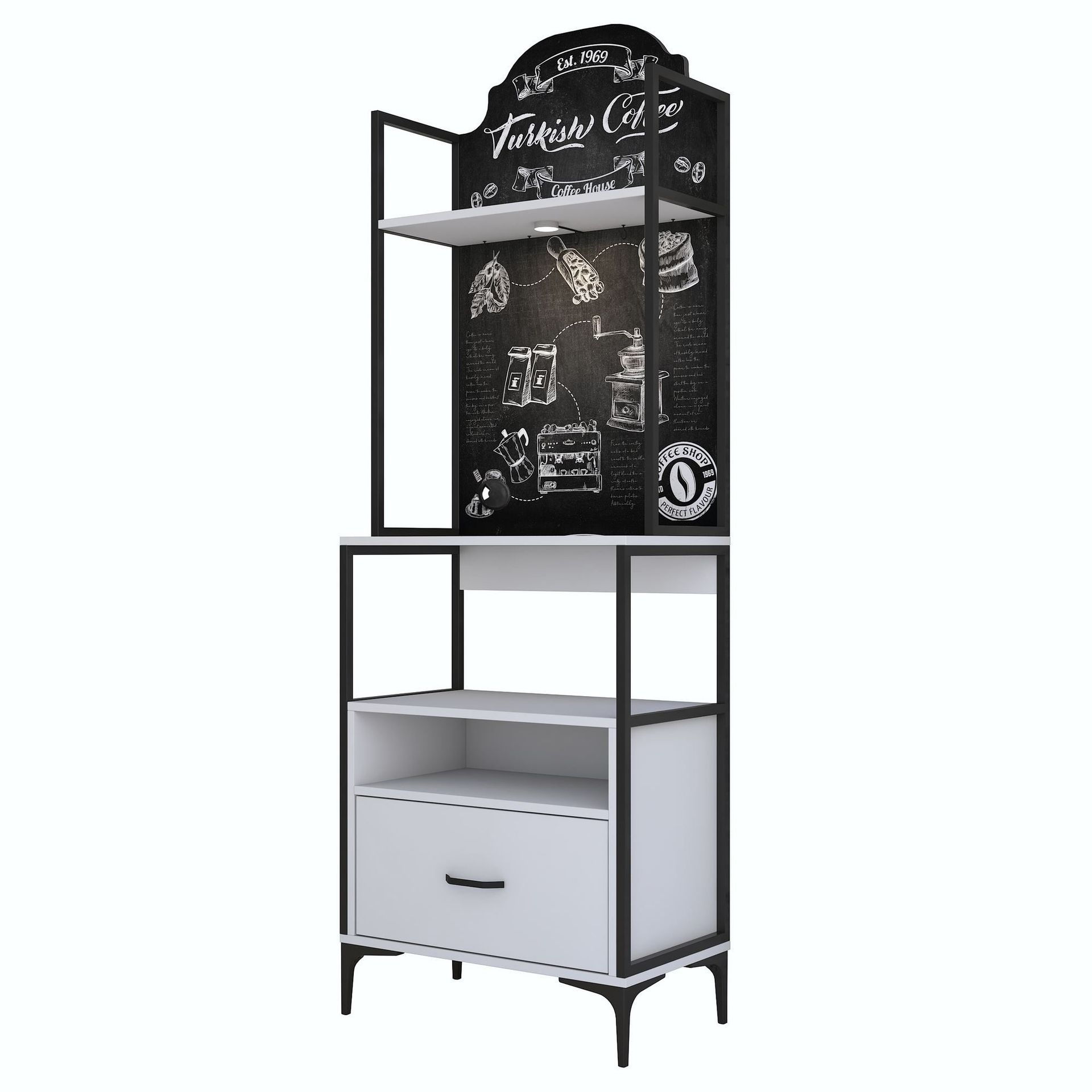 Flerbruksskap Wallxpert Gala Shelf (70 x 205 x 40 cm) Hvit - Hvit