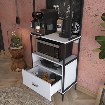 Flerbruksskap Wallxpert Gala Shelf (70 x 205 x 40 cm) Hvit - Hvit - Oppbevaring - Hyller - Hyllesystem