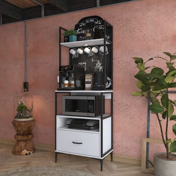 Flerbruksskap Wallxpert Gala Shelf (70 x 205 x 40 cm) Hvit - Hvit - Oppbevaring - Hyller - Hyllesystem