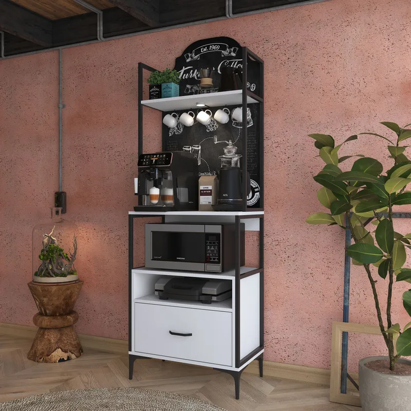 Flerbruksskap Wallxpert Gala Shelf (70 x 205 x 40 cm) Hvit - Hvit - Oppbevaring - Hyller - Hyllesystem