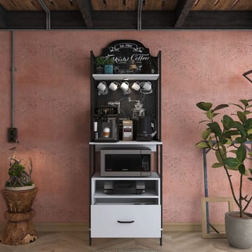 Flerbruksskap Wallxpert Gala Shelf (70 x 205 x 40 cm) Hvit - Hvit - Oppbevaring - Hyller - Hyllesystem