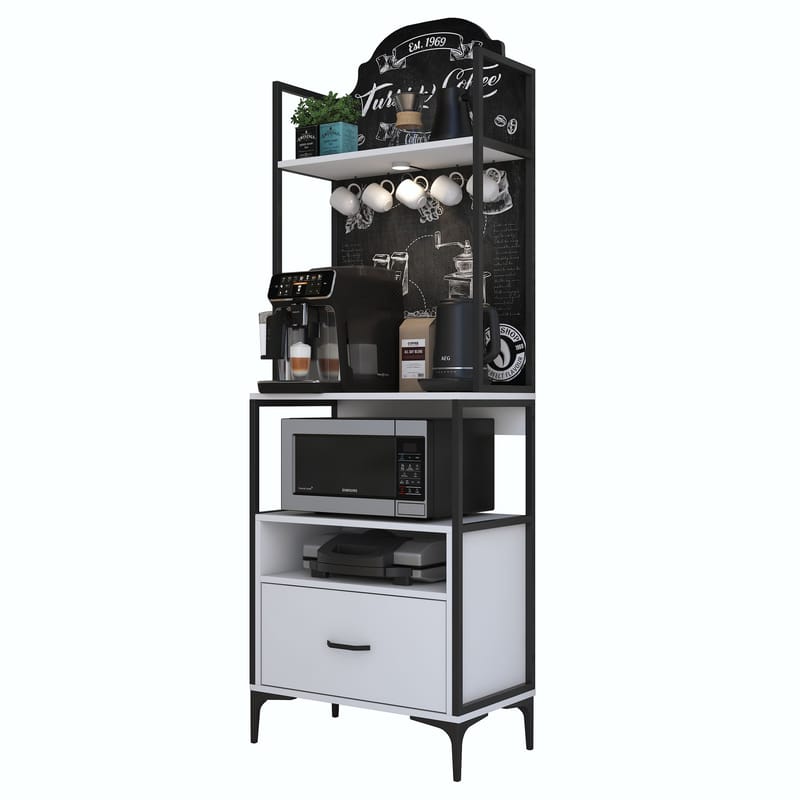 Flerbruksskap Wallxpert Gala Shelf (70 x 205 x 40 cm) Hvit - Hvit - Oppbevaring - Hyller - Hyllesystem