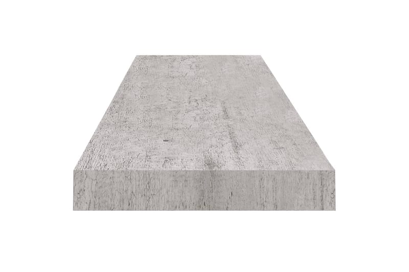 Flytende vegghylle betonggrå 100x23,5x3,8 cm MDF - Grå - Vegghylle