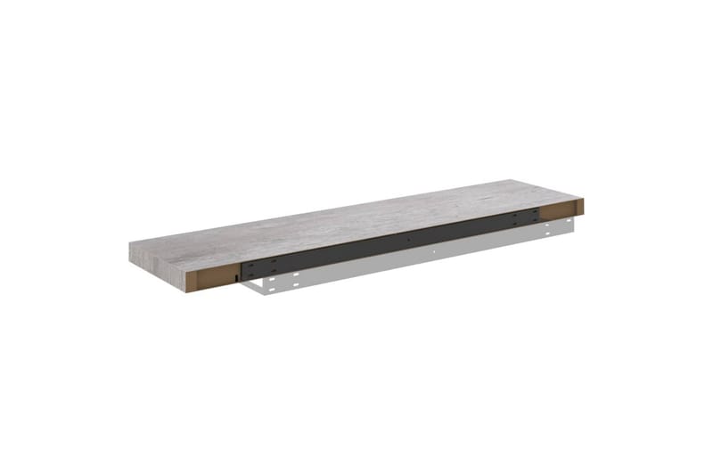 Flytende vegghylle betonggrå 100x23,5x3,8 cm MDF - Grå - Oppbevaring - Hyller - Vegghylle