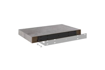 Flytende vegghylle betonggrå 40x23x3,8 cm MDF - Grå - Oppbevaring - Hyller - Vegghylle