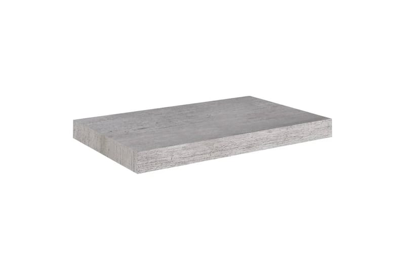 Flytende vegghylle betonggrå 50x23x3,8 cm MDF - Grå - Vegghylle
