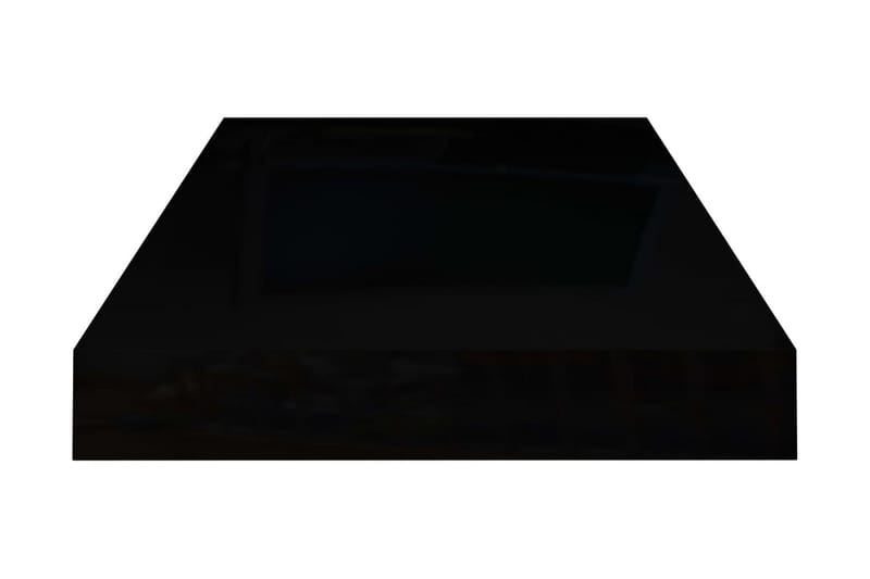 Flytende vegghylle høyglans svart 50x23x3,8 cm MDF - Vegghylle