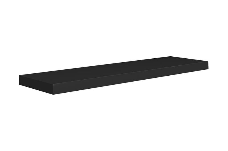 Flytende vegghylle svart 90x23,5x3,8 cm MDF - Vegghylle