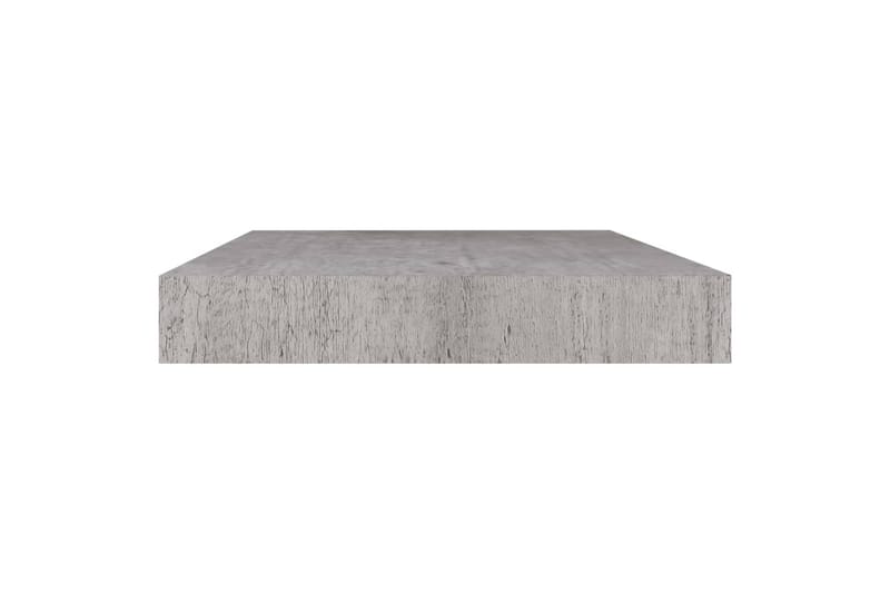 Flytende vegghyller 2 stk betonggrå 50x23x3,8 cm MDF - Grå - Vegghylle