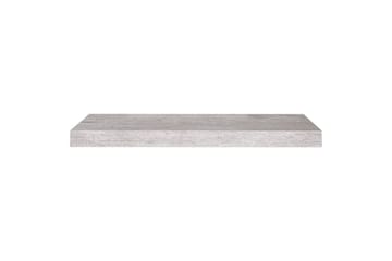 Flytende vegghyller 2 stk betonggrå 60x23,5x3,8 cm MDF - Grå - Oppbevaring - Hyller - Vegghylle
