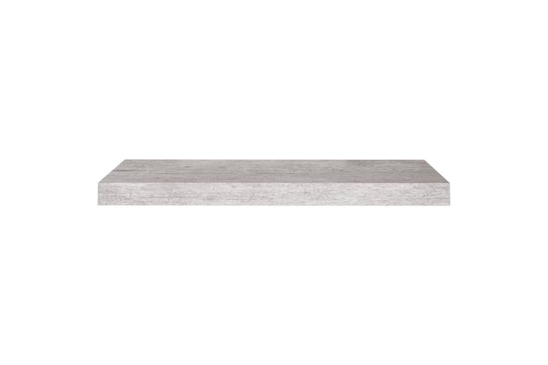 Flytende vegghyller 2 stk betonggrå 60x23,5x3,8 cm MDF - Grå - Vegghylle