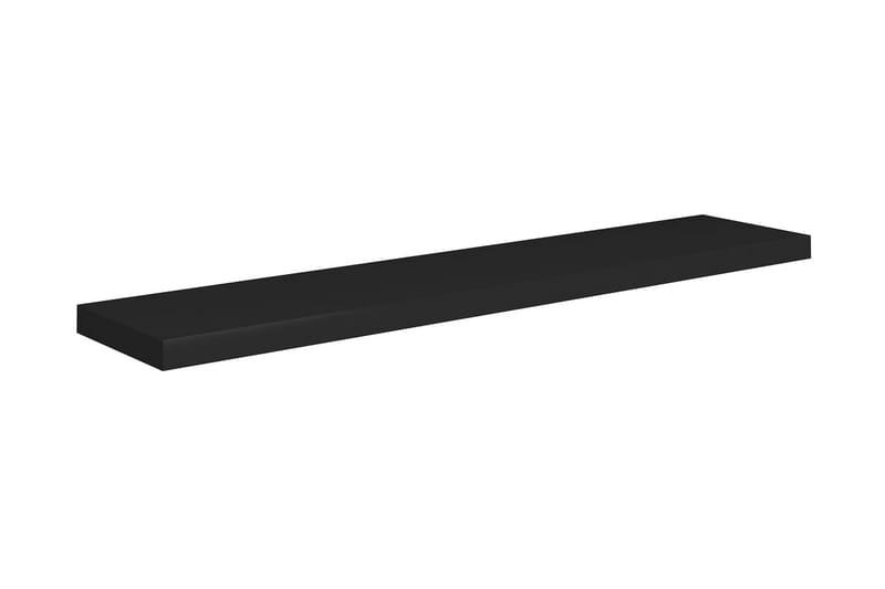 Flytende vegghyller 2 stk svart 120x23,5x3,8 cm MDF - Svart - Vegghylle