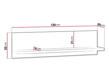 Fonti Vegghylle 120 cm - Brun - Oppbevaring - Hyller - Vegghylle