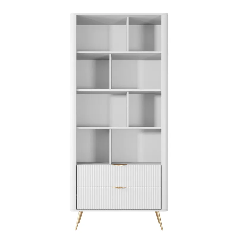 Forba Bokhylle 88 cm i Malt Tre, Gull|Hvit