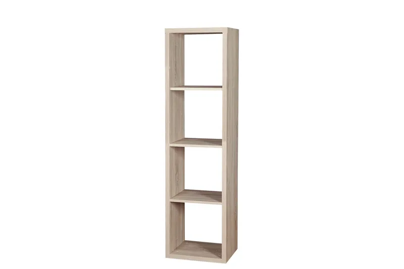 Franzine Bokhylle 41 cm i Malt Tre med Eikeutseende, Beige