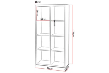 Franzine Bokhylle 77 cm - Beige - Oppbevaring - Hyller - Bokhylle