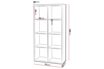 Franzine Bokhylle 77 cm - Hvit - Oppbevaring - Hyller - Bokhylle
