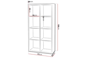 Franzine Bokhylle 77 cm i Malt Tre - Hvit - Oppbevaring - Hyller - Bokhylle
