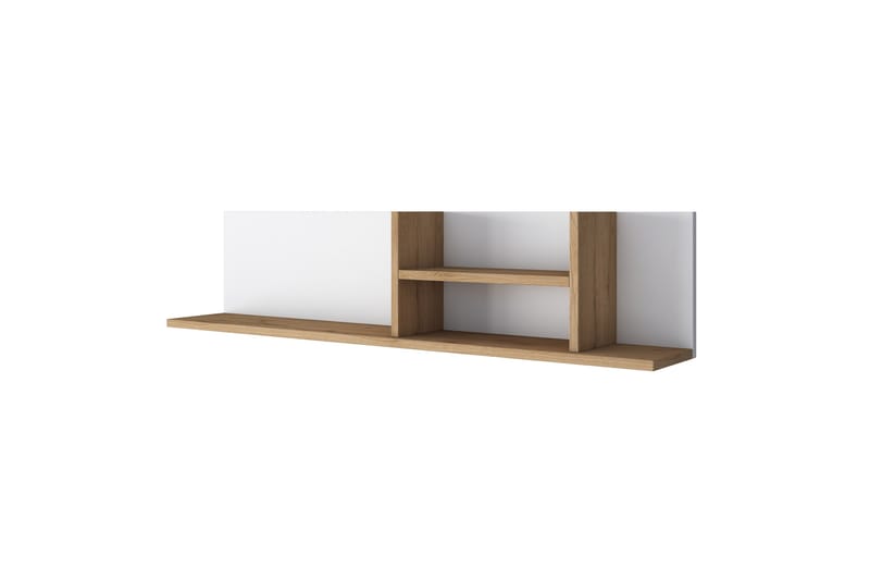 Friederich Vegghylle 120 cm - Hvit/Valnøtt - Oppbevaring - Hyller - Vegghylle