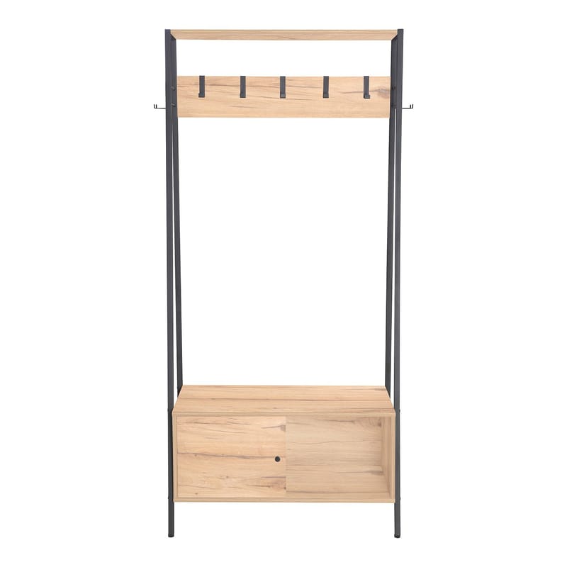 Gangkonsoll HOME4YOU Hannes 84x40x180 cm rustikk melamin med skuff - rustikk melamin - Oppbevaring - Hyller - Hylleplan & hyllekonsoll