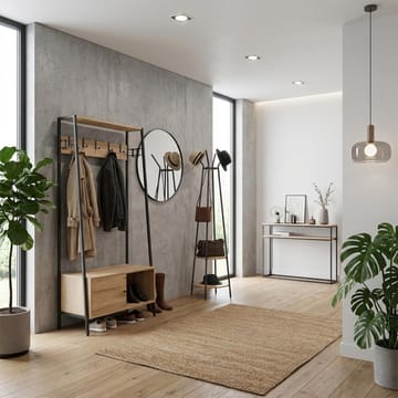 Gangkonsoll HOME4YOU Hannes 84x40x180 cm rustikk melamin med skuff - rustikk melamin - Oppbevaring - Hyller - Hylleplan & hyllekonsoll