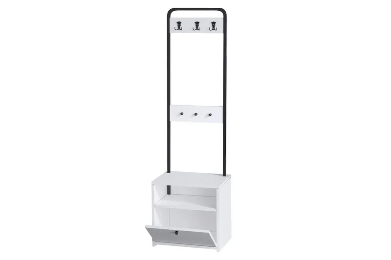 Garderobestativ Springhill Hvit / Svart - Svart/Hvit - Møbler - Gangmøbler - Møbelsett til gang & entre