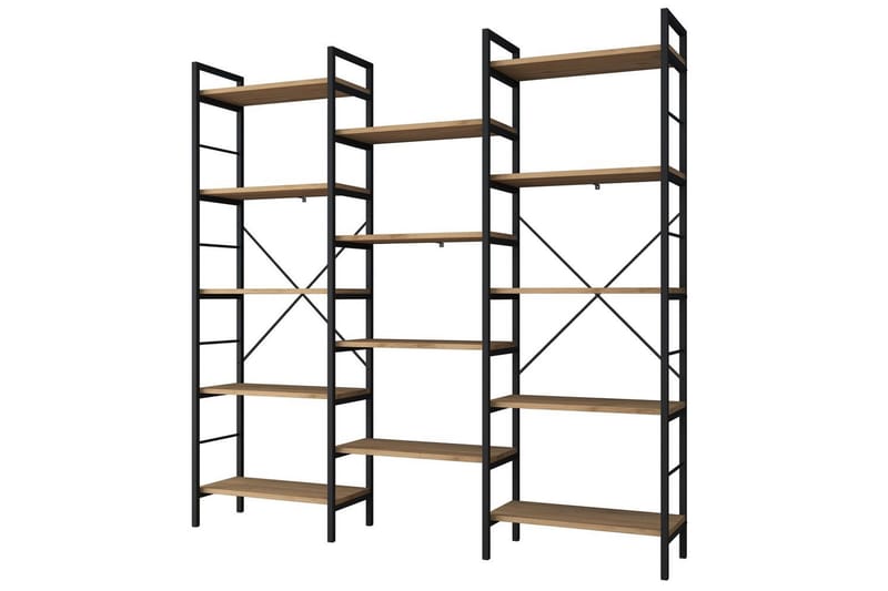 Goldmere Bokhylle 176 cm - Brun/Svart - Oppbevaring - Hyller - Bokhylle