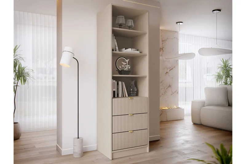 Gudelia Bokhylle 60x40 cm - Beige - Oppbevaring - Hyller - Bokhylle