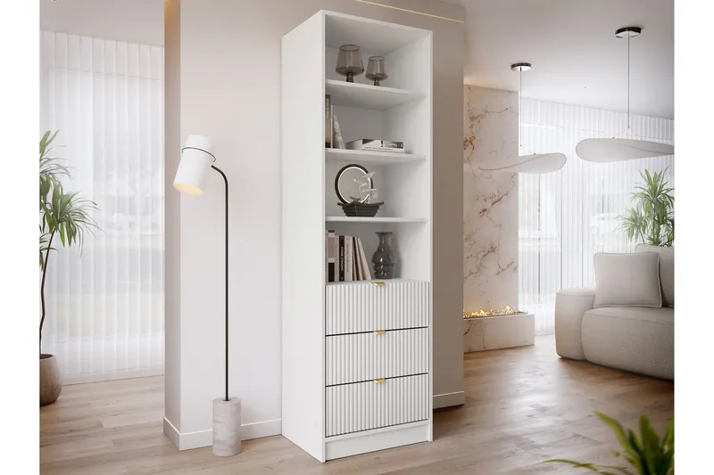 Gudelia Bokhylle 60x40 cm - Hvit - Oppbevaring - Hyller - Bokhylle