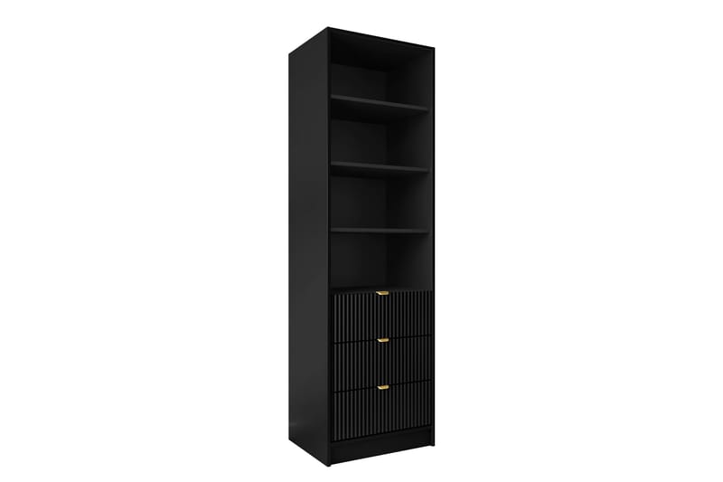 Gudelia Bokhylle 60x40 cm - Svart - Oppbevaring - Hyller - Bokhylle