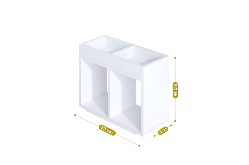 Haim Bokhylle 50 cm - Hvit - Oppbevaring - Hyller - Bokhylle