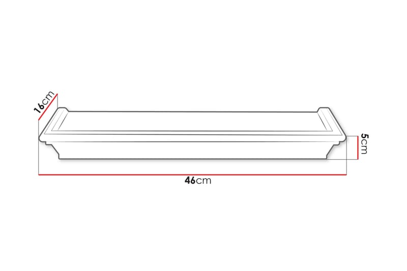 Harendra Vegghylle 46 cm - Svart - Oppbevaring - Hyller - Vegghylle
