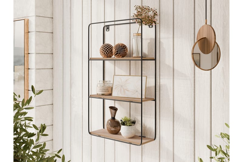 Hari Vegghylle 30 cm - Svart / Beige - Oppbevaring - Hyller - Vegghylle
