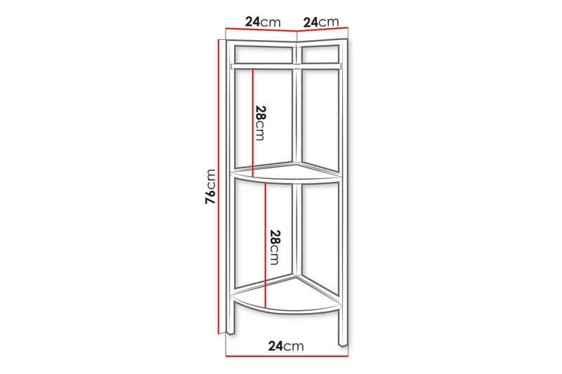 Harmani Bokhylle 24 cm - Svart - Oppbevaring - Hyller - Bokhylle