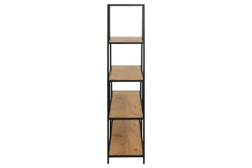 Hartsoe Bokhylle 135 cm i Metall med Treplate - Brun - Oppbevaring - Hyller - Bokhylle