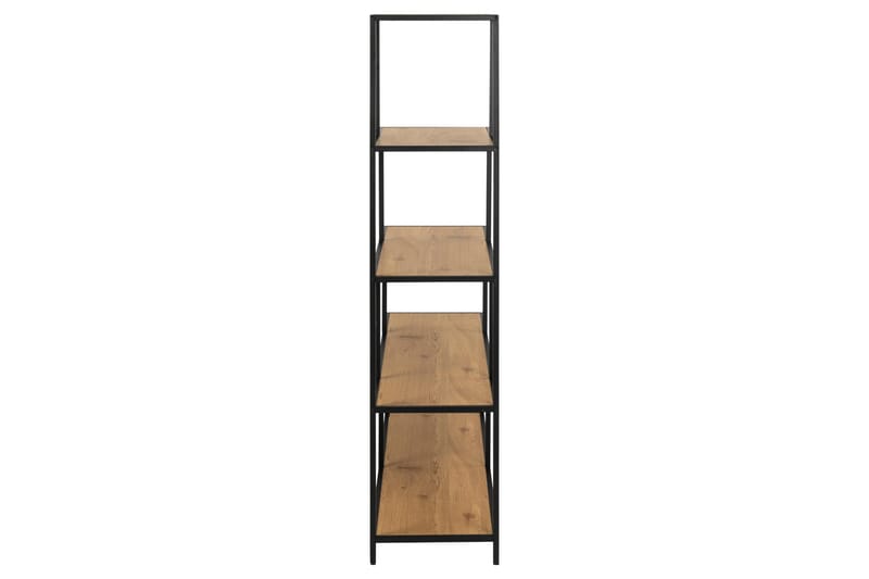 Hartsoe Bokhylle 135 cm i Metall med Treplate - Brun - Oppbevaring - Hyller - Bokhylle