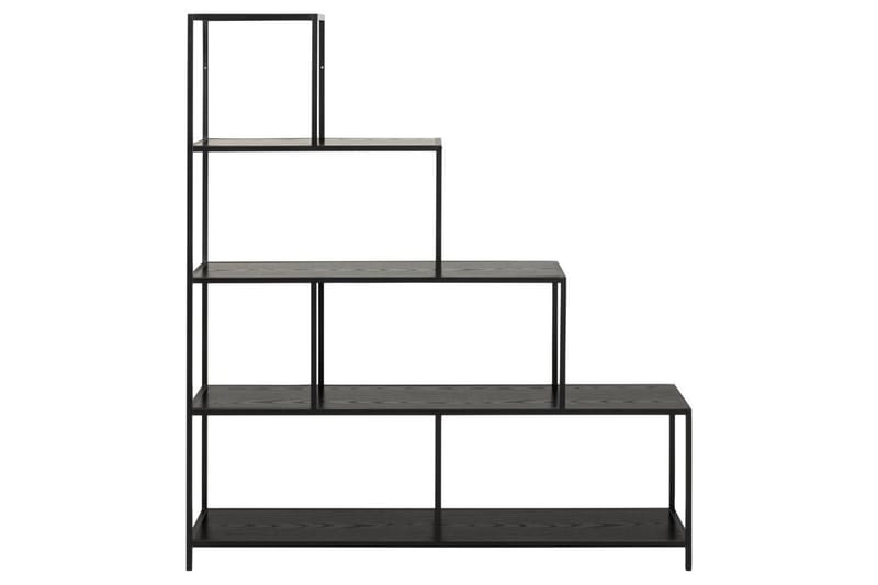 Hartsoe Bokhylle 135 cm i Metall med Treplate - Svart - Oppbevaring - Hyller - Bokhylle