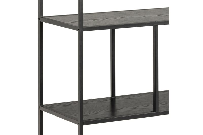 Hartsoe Bokhylle 135 cm i Metall med Treplate - Svart - Oppbevaring - Hyller - Bokhylle