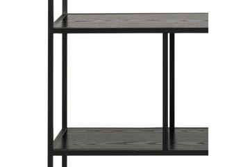 Hartsoe Bokhylle 135 cm i Metall med Treplate - Svart - Oppbevaring - Hyller - Bokhylle